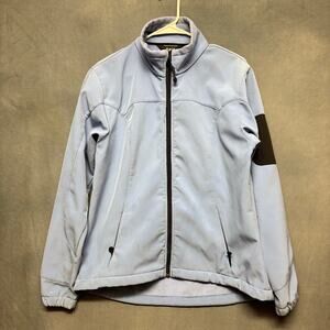 Black Diamond Womens M Blue Softshell Jacket Fleece Lined Full Zip Outdoor